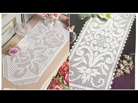 Видео: 110 прекрасных идей узоров для вязания крючком филейных дорожек на стол #сделай сам #вязаниекрючк...