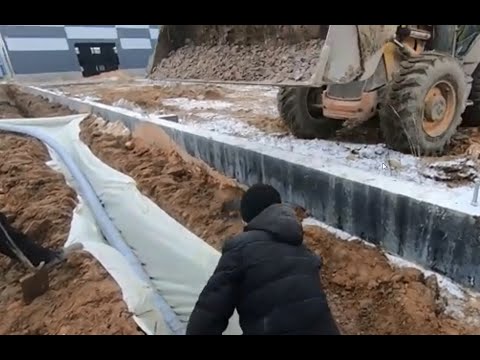 Видео: Устройство дренажа и ливневой канализации для промышленного здания.
