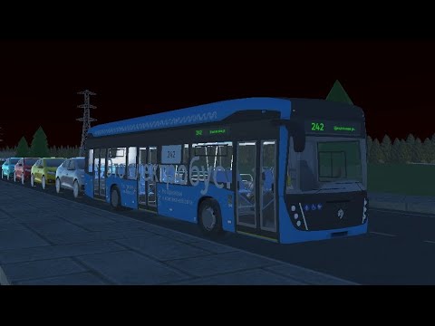 Видео: Обзор обновления "Симулятор Московского автобуса 3D" Новый маршрут 242. #автобус #электробус