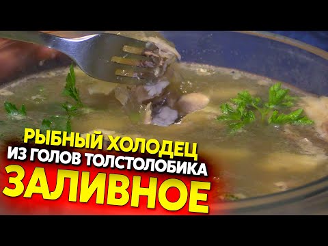 Видео: Заливная рыба, рыбный холодец из толстолобика ОН ПРИГОТОВИЛ ЖАБРЫ!!! ШОК...