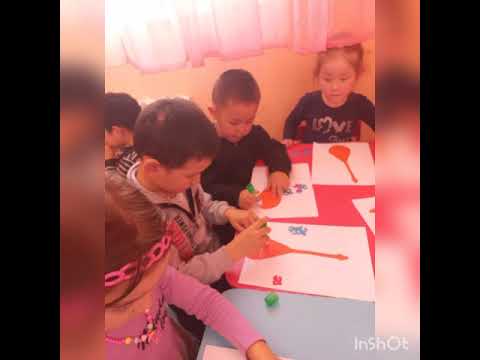 Видео: Домбыра жасау. Аппликация.  Балабақша.