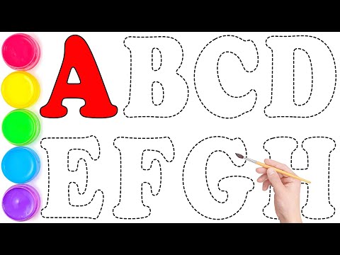 Видео: Песня по фонетике алфавита // Рисование заглавных букв алфавита шаг за шагом для начинающих // Аз...