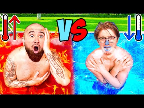 Видео: ГОРЯЧИЙ vs ХОЛОДНЫЙ БАССЕЙН ЧЕЛЛЕНДЖ !