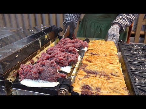 Видео: Это безумие! Хлеб в форме рыбы с красной фасолью - корейская уличная еда