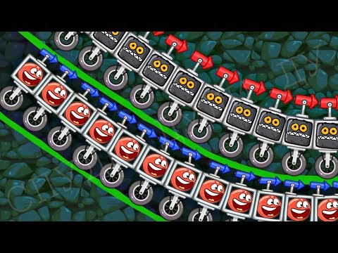 Видео: 99999 КРАСНЫХ ШАРИКОВ в BAD PIGGIES - в игре Красный Шар и его Машинка Строим с Спуди - Red Ball 4
