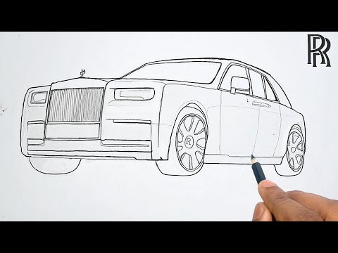 Видео: Рисование автомобиля Rolls Royce | Простой способ!