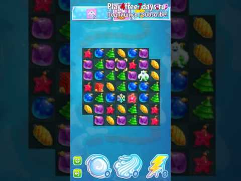 Видео: Новый год 2016, Три в Ряд # 5 миссия, Android Game