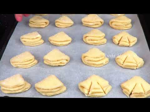 Видео: 🥟Сахарное ТВОРОЖНОЕ ПЕЧЕНЬЕ Гусиные лапки, Люда Изи Кук, печенье к чаю, простая выпечка с творогом