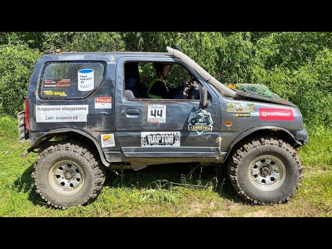 Видео: Трофи-рейд "Последний рубеж". Утопили ГАЗ 69 а Suzuki Jimny плывет.