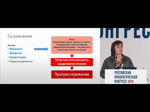 Видео: Важные вопросы сопроводительной поддержки при проведении лучевой терапии больным с ОГШ