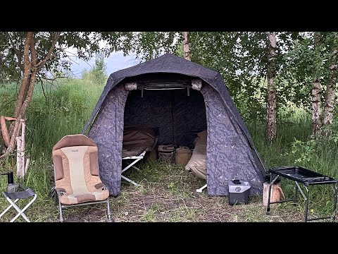 Видео: Поймали  карася и пожарили. Рыбалка с ночевкой на красивом дикаре!