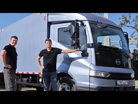 Видео: первый в Казахстане гибридный грузовик BYD, первый обзор в СНГ? BYD DM T5 Truck категория C #byd