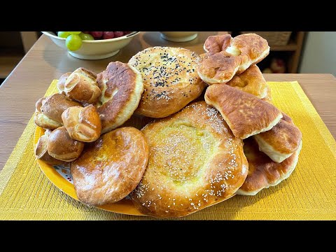 Видео: Домашняя Хлебная фантазия! Лепешки  жареные, лепешки печеные, крэпли, рулетики!