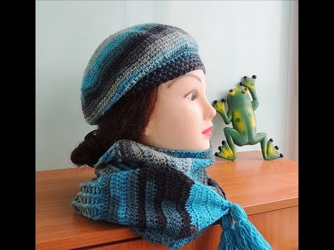 Видео: Как связать простой берет крючком / Подробнейший МК для начинающих /Вязание крючком