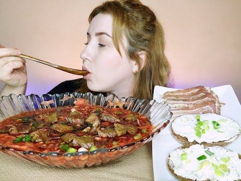 Видео: БОРЩ, КОТОРЫЙ ВЫ ЗАСЛУЖИЛИ  ШПИК| BORSCH BACON  | eating show | 먹방|