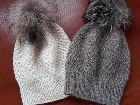 Видео: Шапка бини спицами (женская). Часть 3.