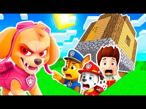 Видео: ЩЕНЯЧИЙ ПАТРУЛЬ ПРЯЧЕТСЯ ПОД ДОМОМ от СКАЙ EXE в МАЙНКРАФТ