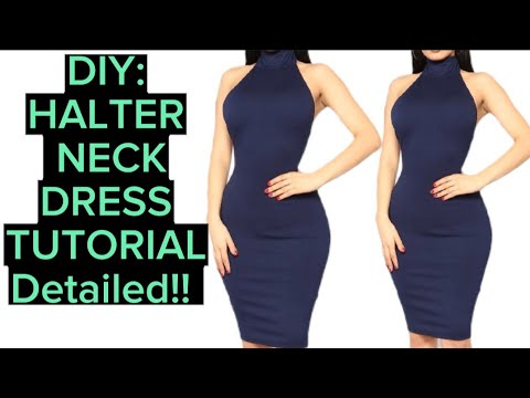 Видео: ДОБЕЙТЕСЬ ИДЕАЛЬНОЙ ПОСАДКИ: ПОШАГОВОЕ РУКОВОДСТВО ПО ШИТЬЮ ПЛАТЬЯ С ХАЛТЕРОМ. #diy #sewing #sewi...