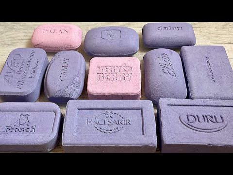 Видео: Painted dry soap cutting Relaxing sounds Soap crunch Резка крашенного мыла АСМР Хруст мыла 💜