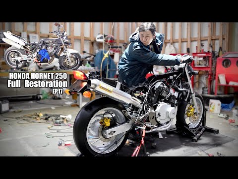 Видео: Мотоцикл Honda Hornet 250 Полная реставрация 17 |Выполнено, за исключением кузова.