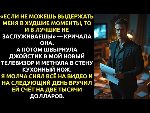 Видео: «ТЫ МЕНЯ ДОВЁЛ!» — кричала она, разбивая мой телевизор. Мой ответ — СЧЁТ на 2000$ и ВИДЕО для суда.