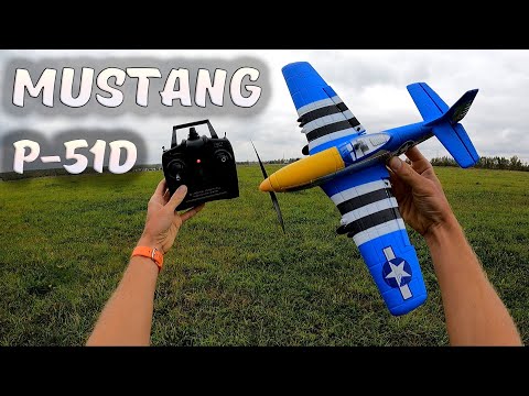 Видео: Легендарный Mustang P-51D для новичков от VolantexRC! ... Автовзлет, система стабилизации.