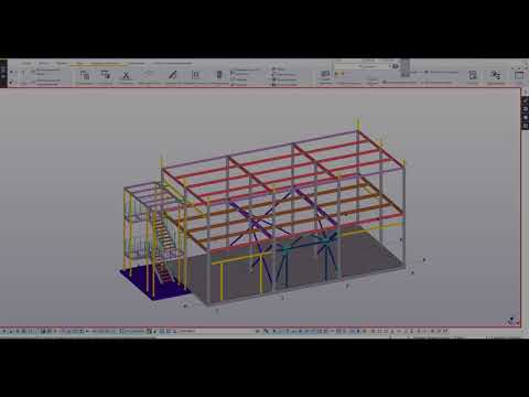 Видео: Tekla Structures. Оформление чертежей. Схема расположение конструкций каркаса.