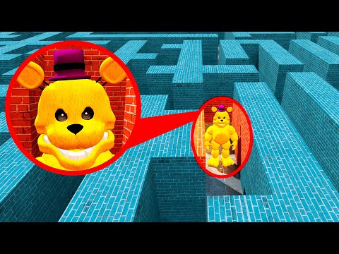 Видео: FREBEAR В ЛАБИРИНТЕ ГОНЯЕТСЯ ЗА НАМИ FNAF COOP Garry's Mod