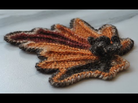 Видео: Красивый рельефный лист для ирландского кружева  2часть  Вяжем вместе по схемам