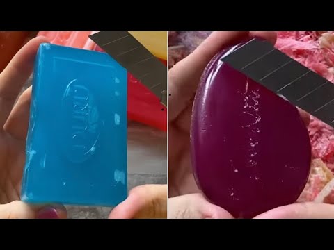 Видео: ASMR SOAP| One hour of cutting glycerine soap| Час резки глицеринового мыла