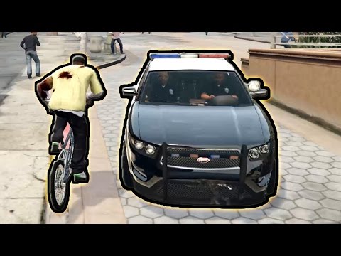 Видео: ПОГОНЯ ОТ ПОЛИЦИИ С ТРЮКАМИ НА ВЕЛОСИПЕДЕ BMX ГТА 5 █ GTA 5