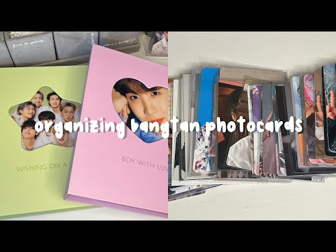 Видео: организация к-поп фотокарт по биндерам 📓 bts photocard organization!!