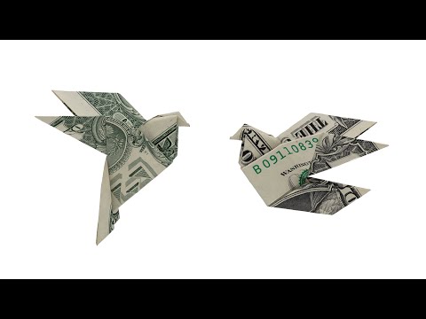 Видео: Оригами Доллар Птица | ДЕНЬГИ ГОЛУБЬ