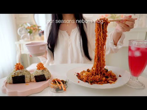 Видео: 🍙Приготовление Треугольника Булдак Гимбап и острой чачжанмён, испорченного тирамису,детской картинки