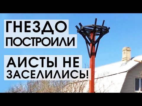 Видео: Аисты НЕ прилетели! Да как же так! Продолжаем строить гнездо в деревне. Конструкция, манипулятор.