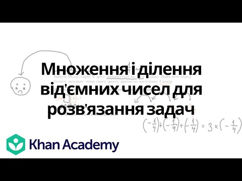 Видео: Множення і ділення від'ємних чисел для розв'язання задач | Академія Хана