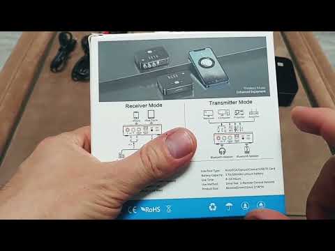 Видео: Bluetooth адаптер M8 Приемник Передатчик аудио Coaxial Optical AUX RCA MicroSD USB плеер обзор