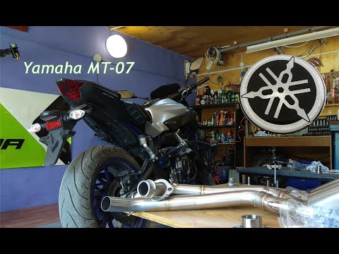 Видео: Yamaha MT-07. Установка прямоточного глушителя Leo Vince exhaust.