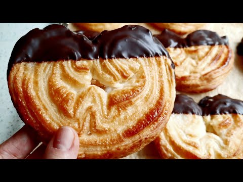 Видео: Blätterteig Schweineohren wie vom Bäcker schnell und einfach / Слоёные ушки как из пекарни