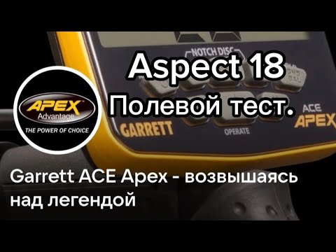 Видео: Полевой тест  Garrett ACE Apex с катушкой Aspect 18.