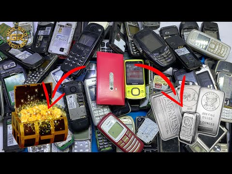 Видео: Золото и серебро из 100 мобильных телефонов Nokia | Извлечение золота | Восстановление серебра
