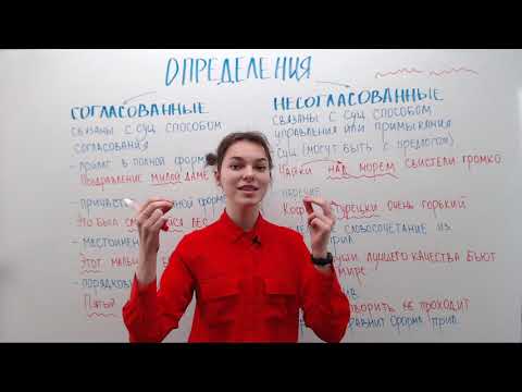 Видео: Типы определений:  согласованные и несогласованные