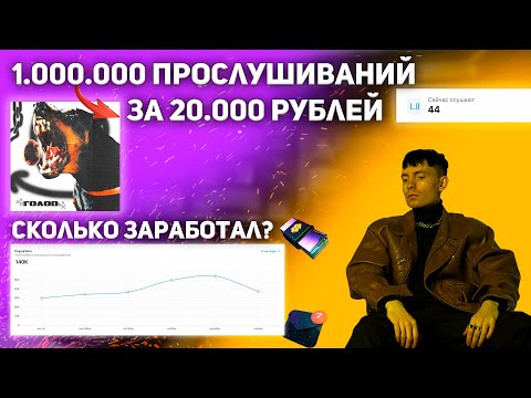 Видео: 1.000.000 прослушивании за 20.000 рублей. Разбор продвижения трека! Сколько заработал?