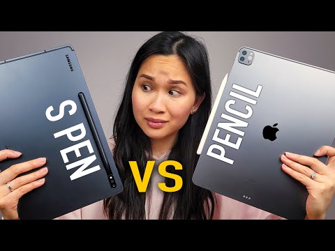 Видео: M1 iPad Pro против Galaxy Tab S7+ // Apple Pencil против SPEN