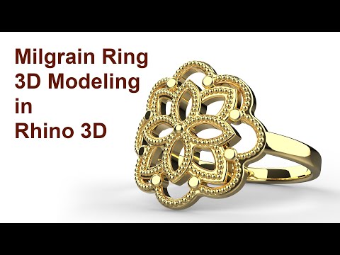 Видео: Учебное пособие по проектированию ювелирных изделий в САПР: 3D-моделирование модных колец Milgrai...