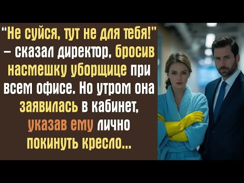 Видео: “Не суйся, тут не для тебя!” – сказал директор, бросив насмешку уборщице при всем офисе. Но утром..