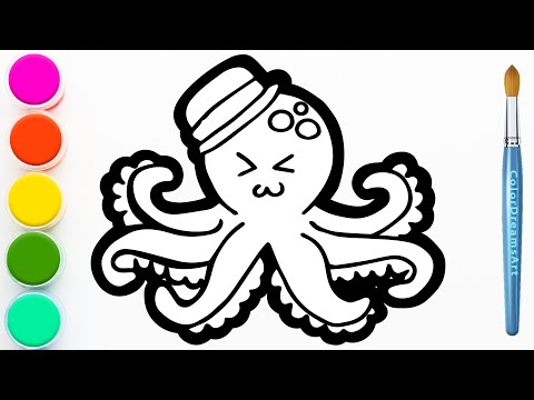 Видео: Как нарисовать осьминога | Шаг за шагом