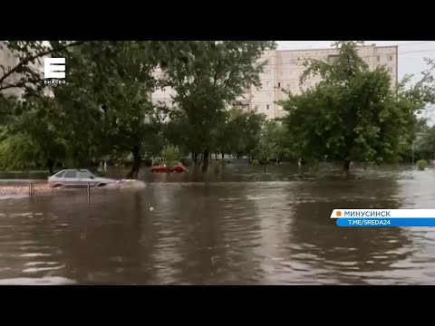 Видео: Показываем последствия сильнейшего урагана в Минусинском районе (Енисей Минусинск).