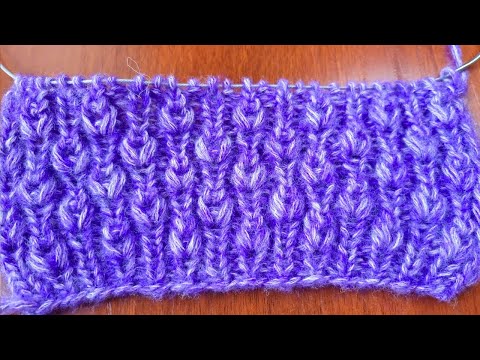 Видео: Узор спицами Капельки 💦 с красивыми шишечками