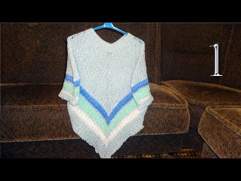 Видео: Как связать женское пончо (вязание спицами)